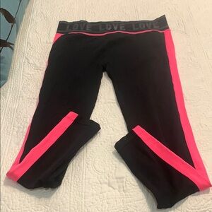 Soho Girls LOVE Black Pink Yoga Leggings PreLoved in Great condition Size L/XL